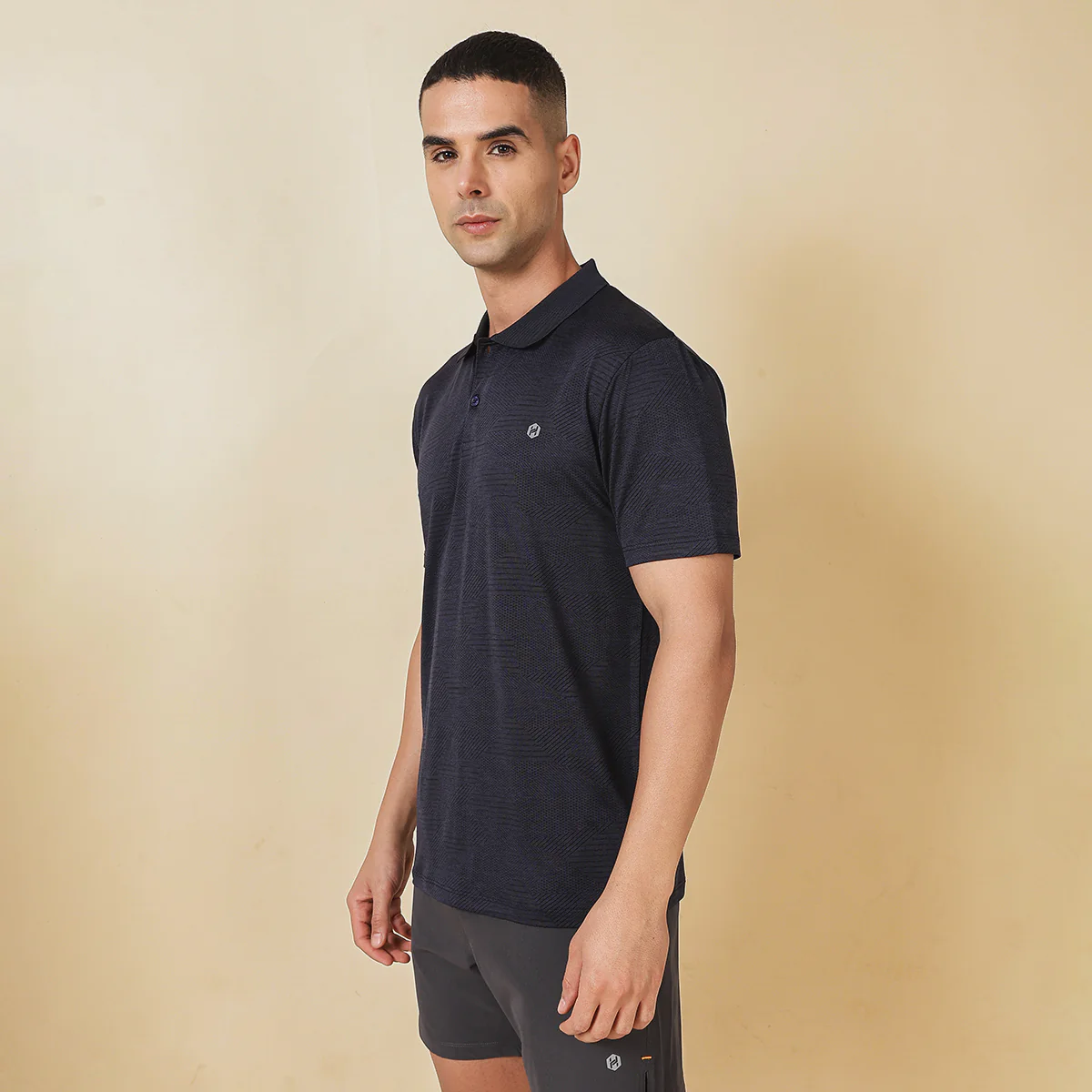 Hyve Men’s Navy Sports Polo T-Shirt - Image 3