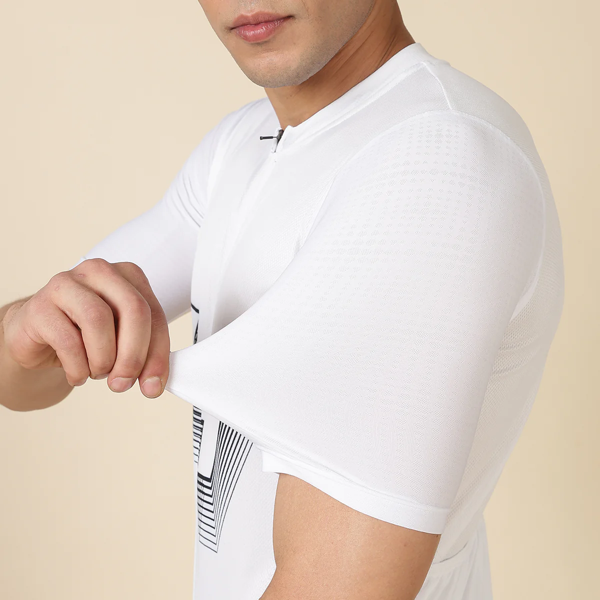 Hyve Men’s Standard Cycling Jersey – Arctic White - Image 3