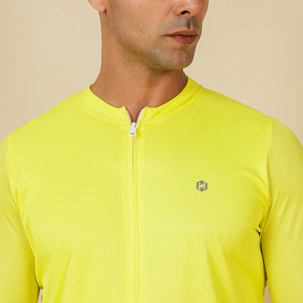 Hyve Men’s Standard Cycling Jersey – Electric Yellow - Image 4