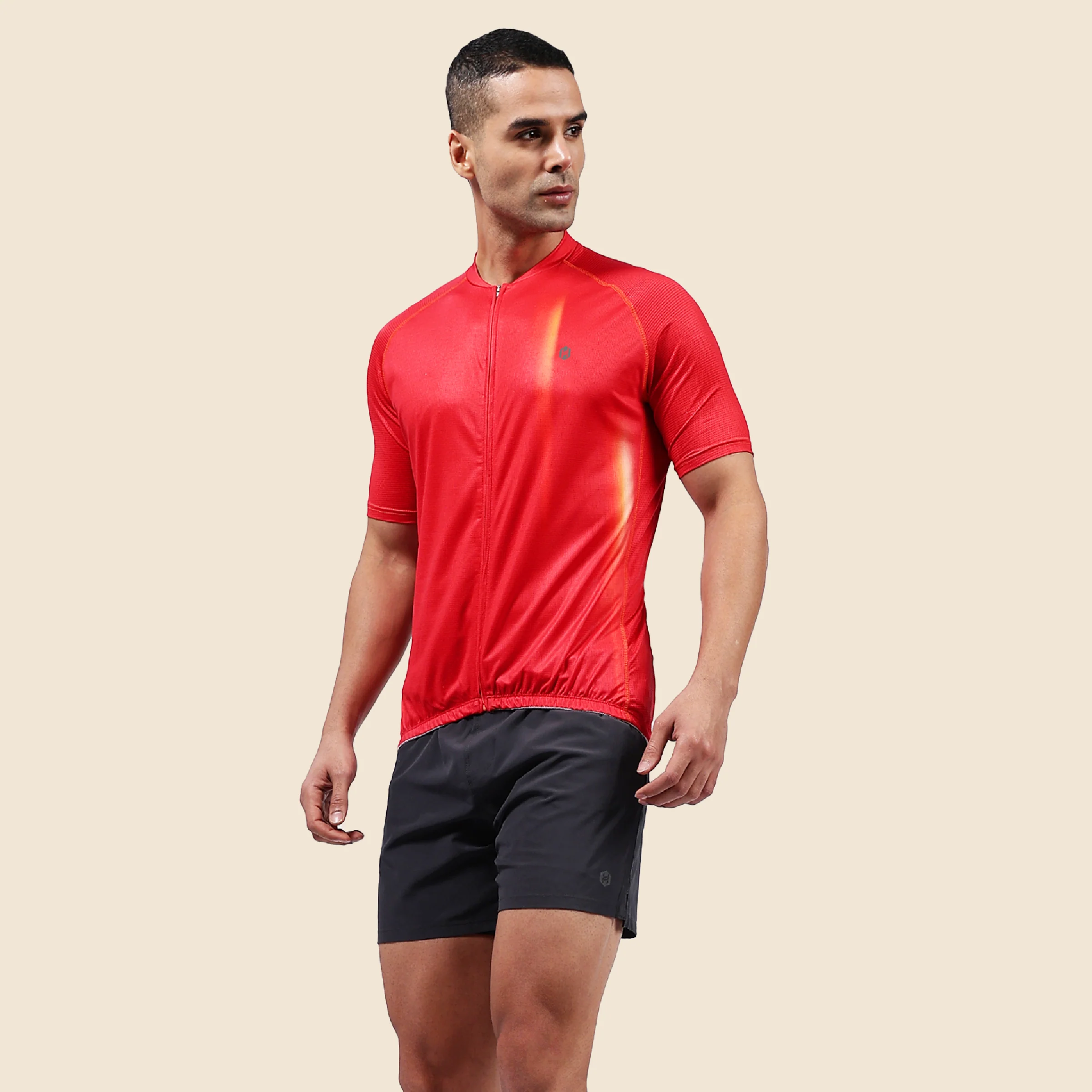 Hyve Men’s V1 Premium Cycling Jersey -  Red - Image 3