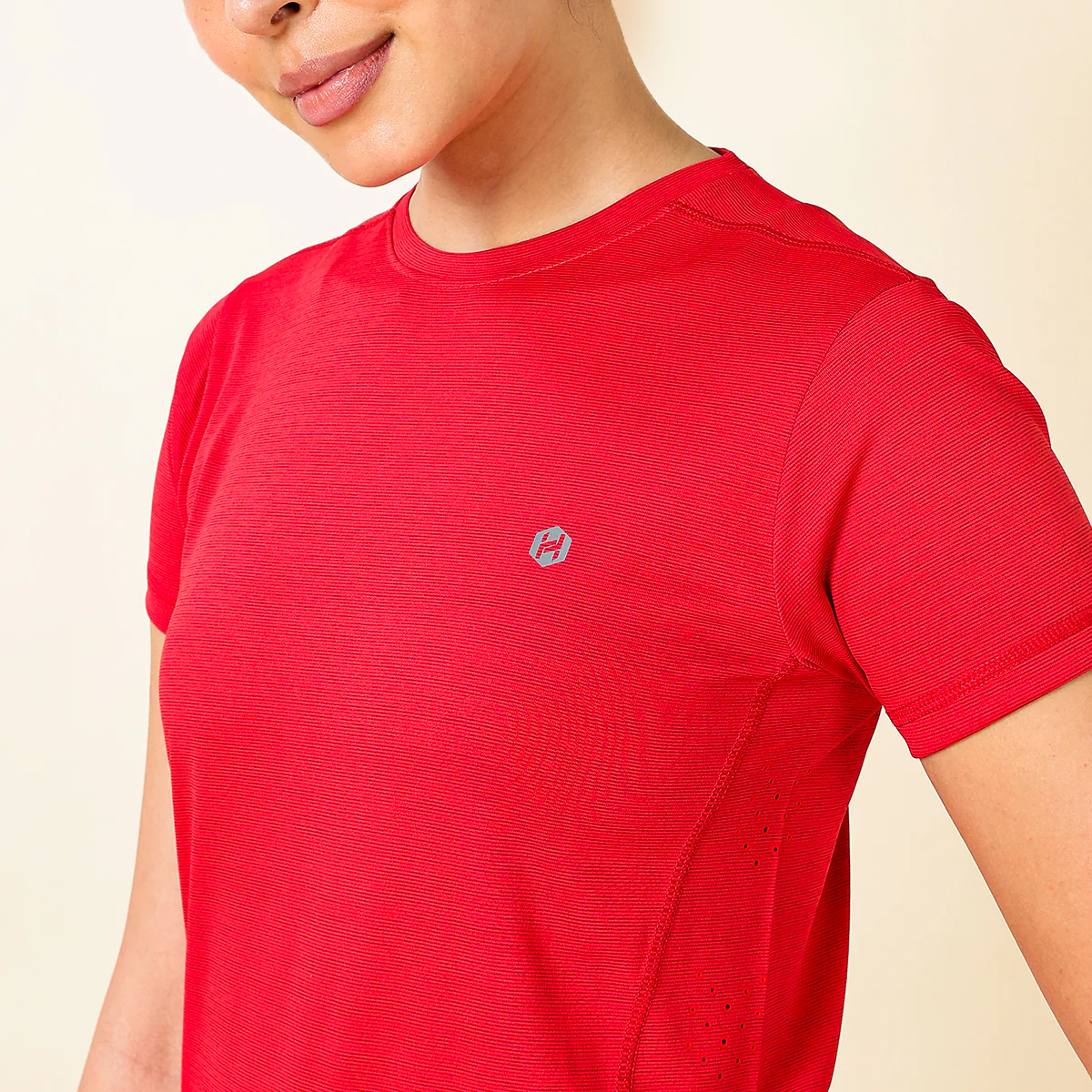 Hyve Women’s RunX Running Jersey – Red Melange - Image 5
